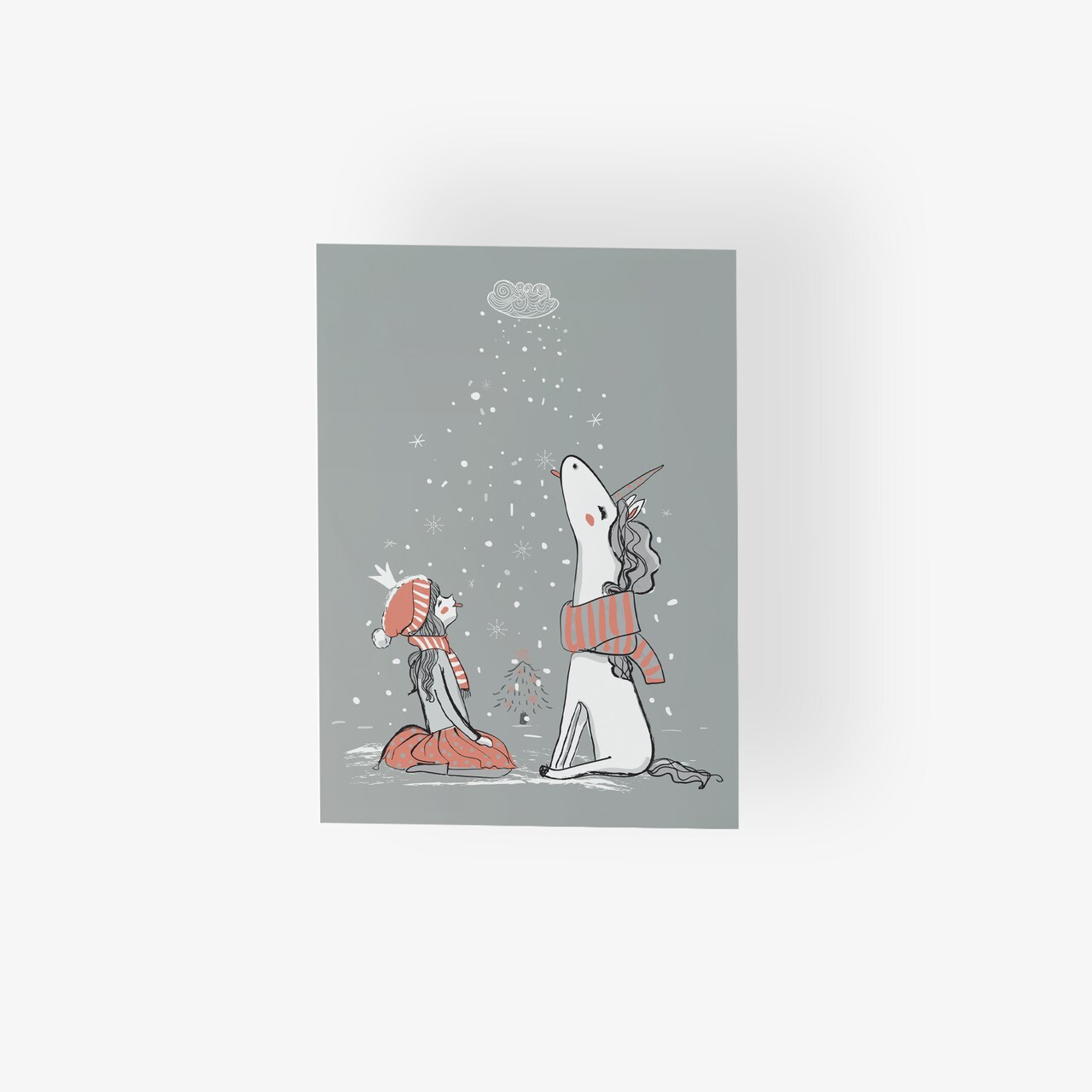 Magical Unicorn Christmas Greeting Cards Boxed Set of 24 Holiday Notecards Featuring Enchanting Unicorn and Child Design, Perfect for Kids, Girls, and Whimsical Festive Wishes